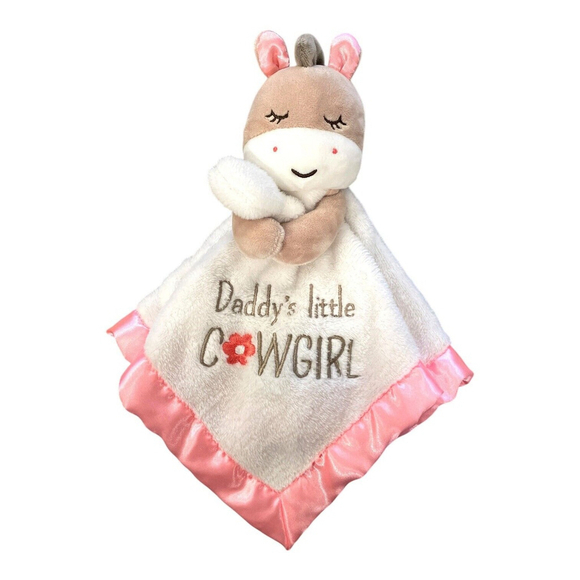 Baby Starters Other - Baby Starters Daddy's Little Cowgirl Security Blanket Lovey Rattle Horse Satiny